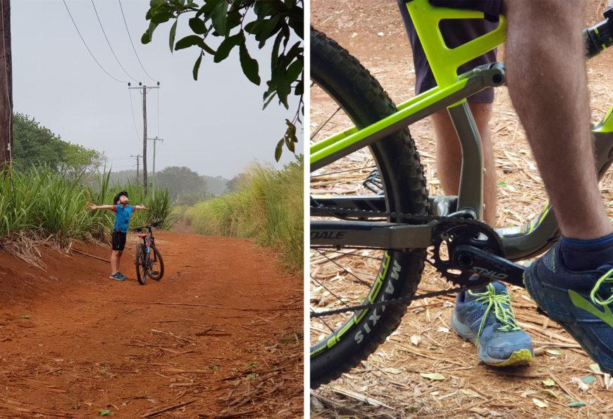 velo sous la pluie Nord-Est ile Maurice